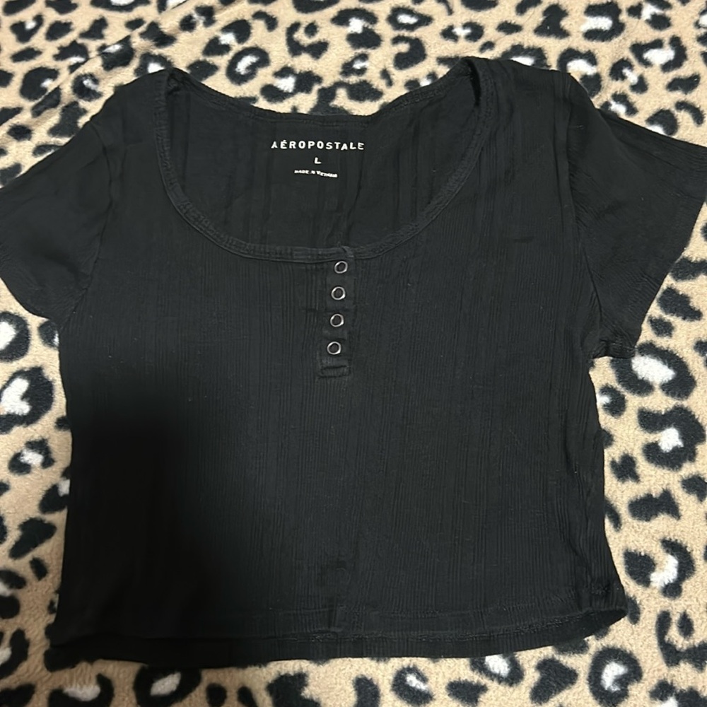 black button up top